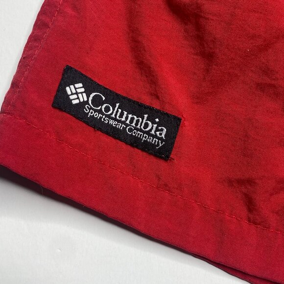 Columbia, Old School, men's Small, red swim trunks with mesh liner and pockets. - Picture 5 of 7